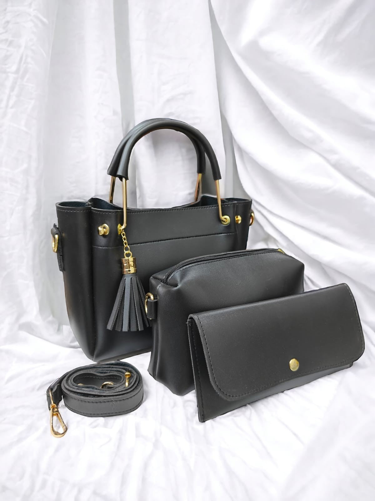 Aqsa's 3-Piece Economy Set - Premium Quality Faux Leather